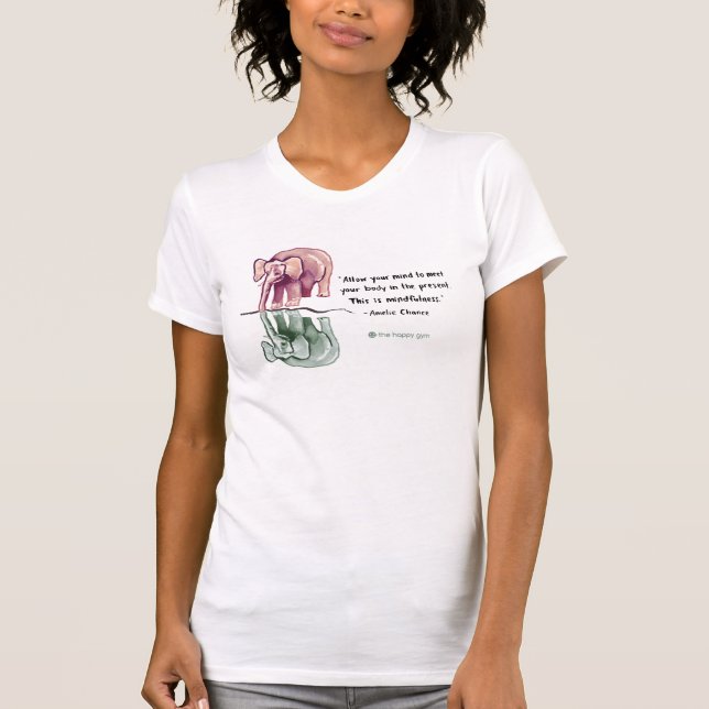 Dieses ist Mindfulness-Elefant-T - Shirt (Vorderseite)