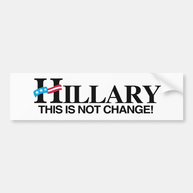 Dieses ist nicht Änderung - Anti-Hillary - .png Autoaufkleber (Vorne)