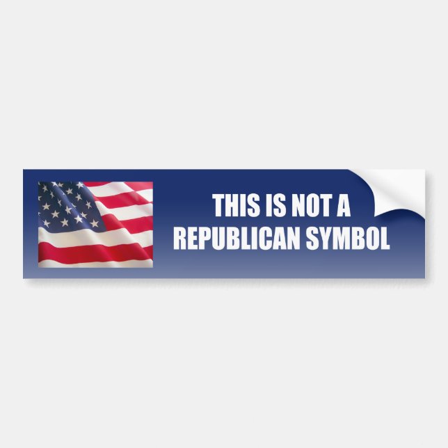 Dieses ist nicht ein republikanisches Symbol Autoaufkleber (Vorne)