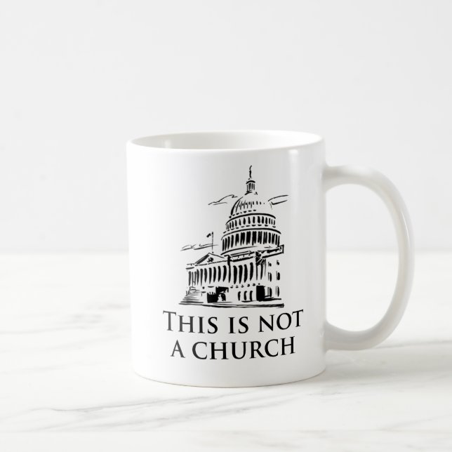 dieses ist nicht eine Kirche Kaffeetasse (Rechts)