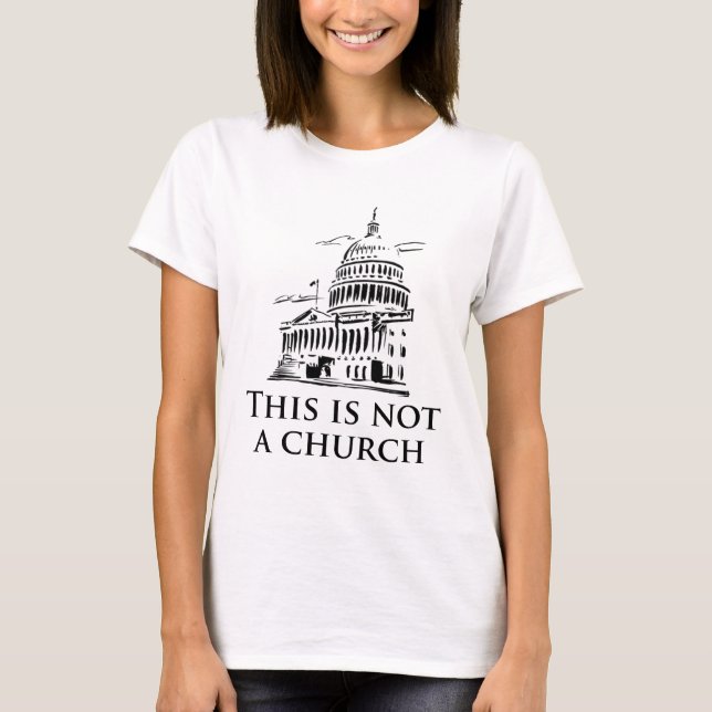 Dieses ist nicht eine Kirche T-Shirt (Vorderseite)