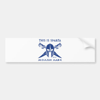 Dieses ist Sparta - Molon Lave - Blau Autoaufkleber