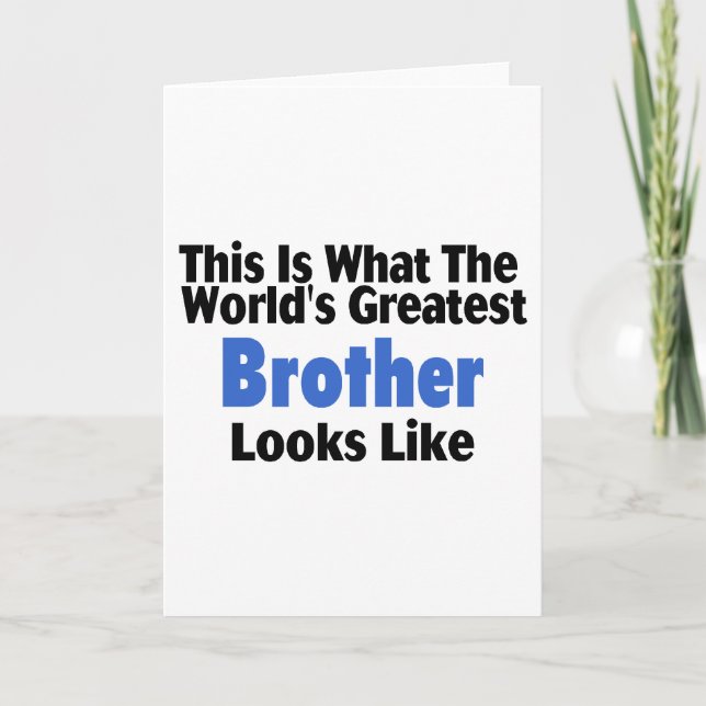 Dieses ist, was der bestste Bruder der Welt L Karte (Vorderseite)