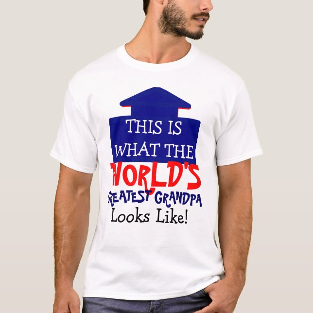 Dieses ist, was der bestste Großvater wie der Welt T-Shirt (Vorderseite)