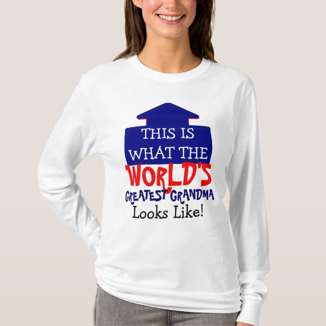 Dieses ist, was die bestste Großmutter wie der T-Shirt (Vorderseite)