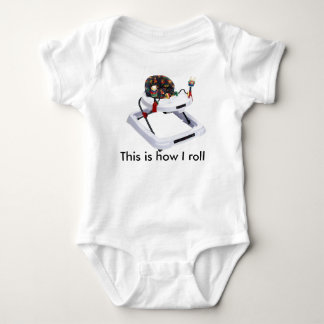 Dieses ist, wie ich Baby rolle Strampler