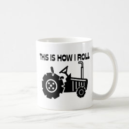 Dieses ist, wie ich Landwirtschafts-Traktor rolle Kaffeetasse