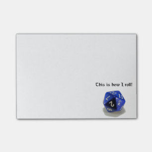 Dieses ist, wie ich Post-It (d20) rolle Klebezettel