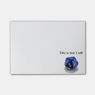 Dieses ist, wie ich Post-It (d20) rolle Klebezettel