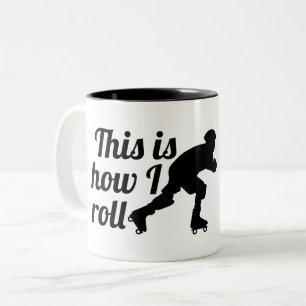 Dieses ist, wie ich rolle, Rollen-Derby-Skater Zweifarbige Tasse