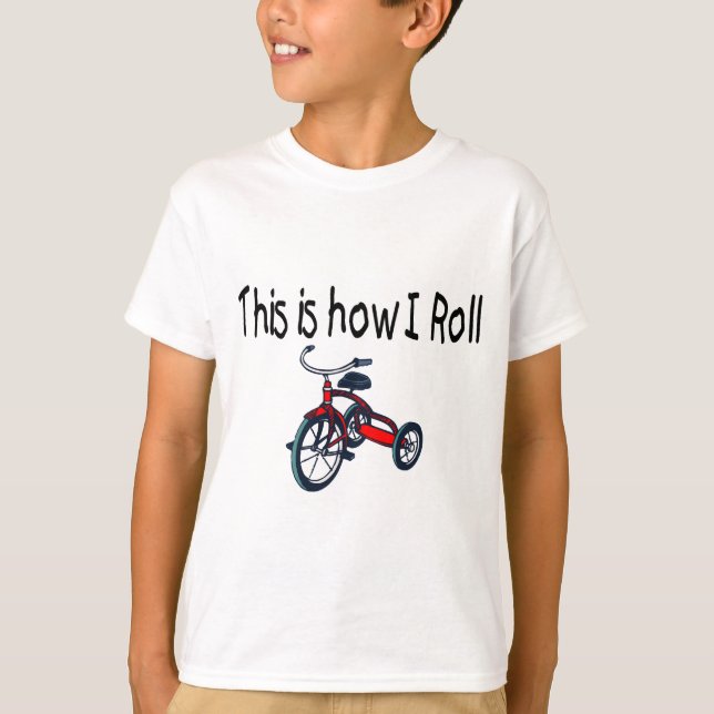 Dieses ist, wie ich rolle (rotes Dreirad) T-Shirt (Vorderseite)