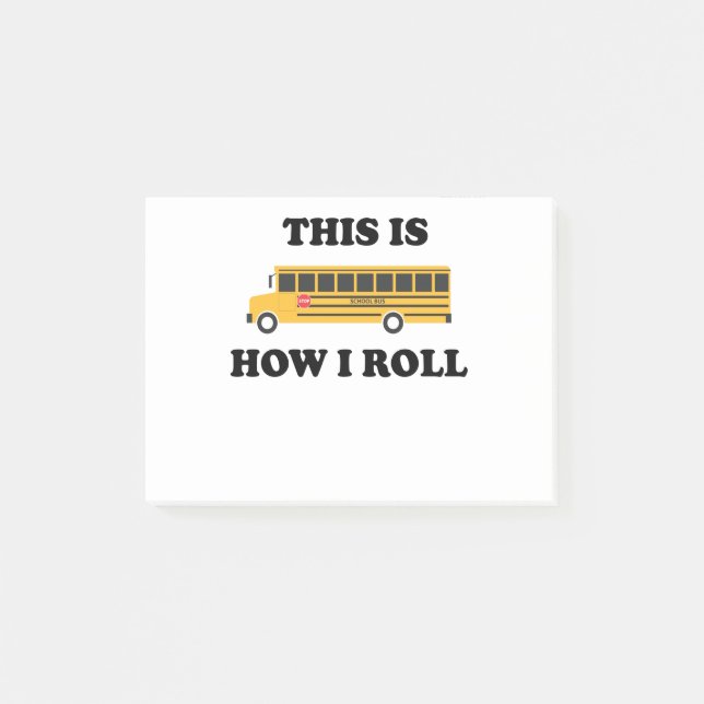 Dieses ist, wie ich Schulbus-Fahrer-lustiges Zitat Post-it Klebezettel (Vorderseite)