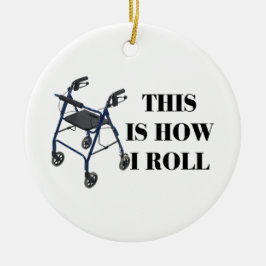 Dieses ist, wie ich Wanderer rolle Keramikornament