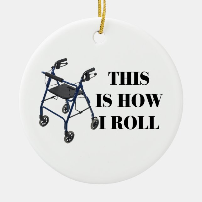 Dieses ist, wie ich Wanderer rolle Keramikornament (Vorne)