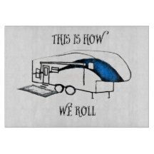 Dieses ist, wie wir (Campings-) Ausschnitt-Brett