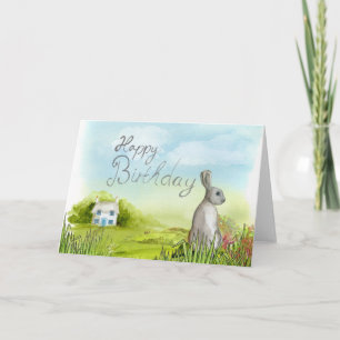 Dieses Kaninchen wünscht alles Gute zum Karte
