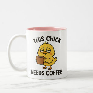 Dieses Kätzchen braucht Kaffee Zweifarbige Tasse