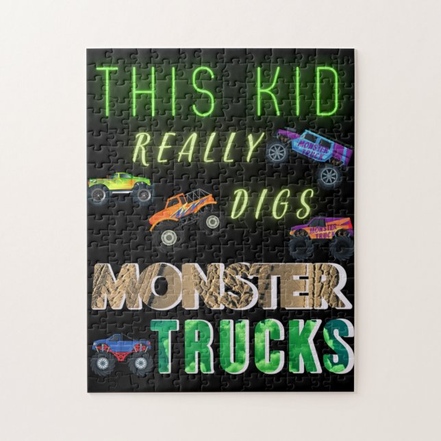 Dieses Kind bekommt wirklich Monster-LKW. (Vertikal)