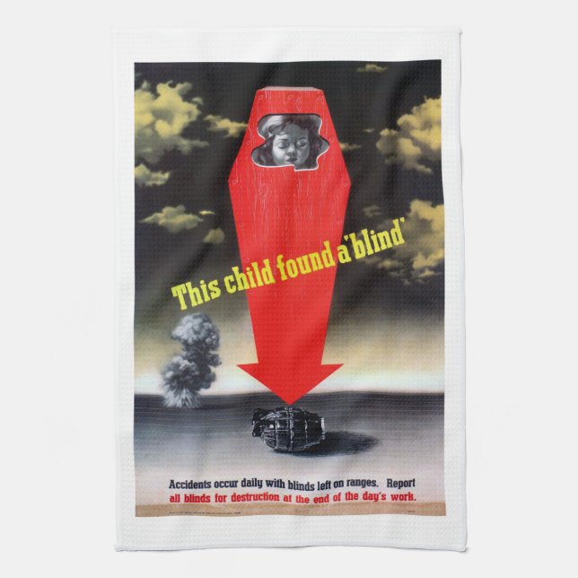 Dieses Kind fand eine Blinde Geschirrtuch (Vertikal)