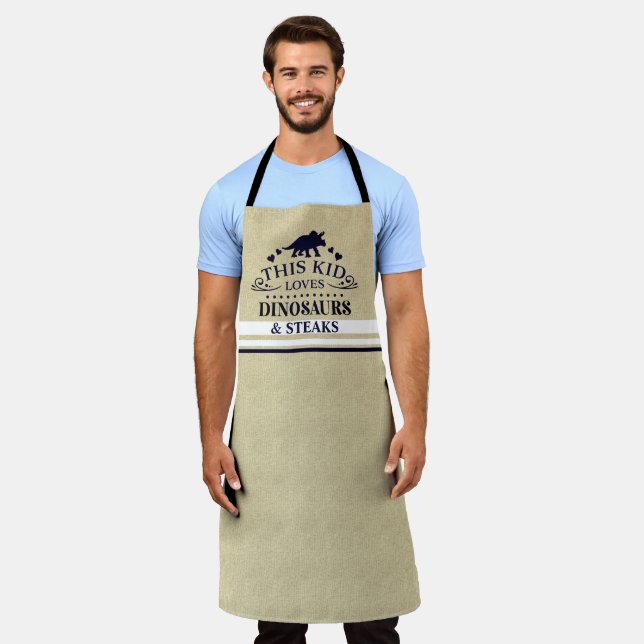 Dieses Kind Liebe Dinosaurier Sandwäsche Muster na Schürze (Getragen)