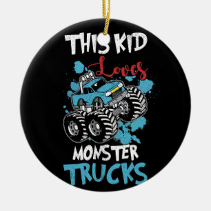 Dieses Kind Lieben Monster Trucks T-Shirt Keramik Ornament