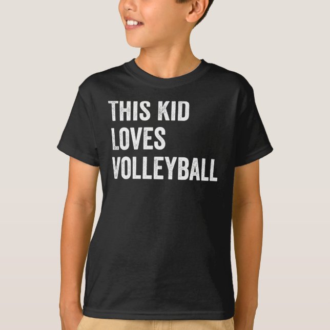 Dieses Kind Lieben Volleyball Lover T-Shirt (Vorderseite)