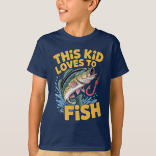 Dieses Kind liebt Angeln Fischen Kinder Fischer T-Shirt
