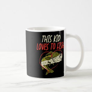 Dieses Kind liebt es zu fischen B Anglerfamilie pa Kaffeetasse