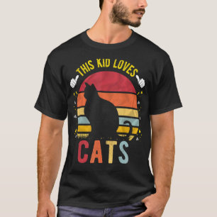Dieses Kind liebt Katzen Jungen und Mädchen Katzen T-Shirt