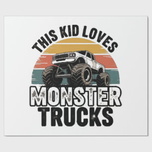 Dieses Kind liebt Monstertrucks Geschenkpapier