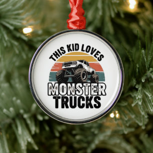 Dieses Kind liebt Monstertrucks Ornament Aus Metall