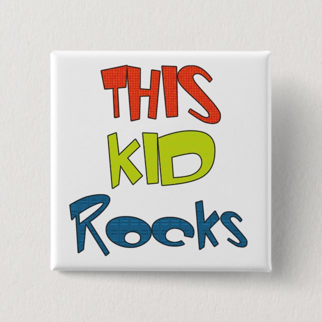 Dieses Kind schaukelt T-Shirts und Geschenke Button (Vorderseite)