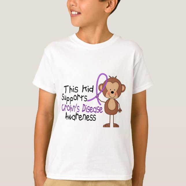 Dieses Kind stützt Crohns Krankheits-Bewusstsein T-Shirt (Vorderseite)