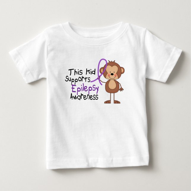 Dieses Kind stützt Epilepsie-Bewusstsein Baby T-shirt (Vorderseite)