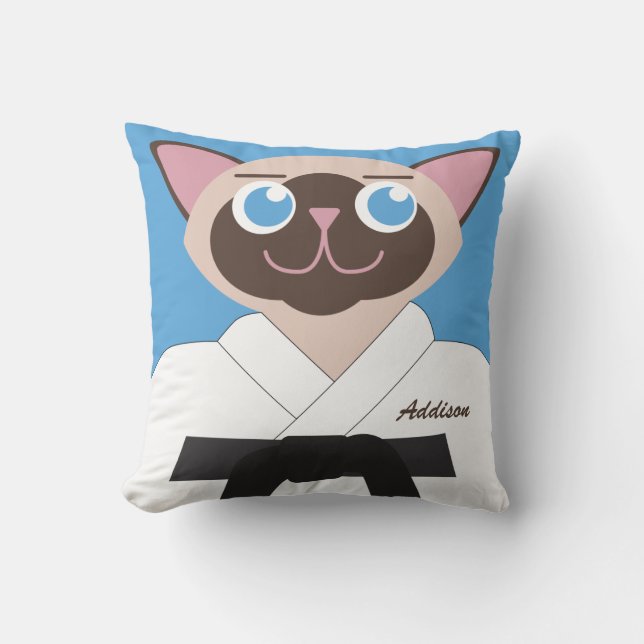 Dieses Kissen Karate Kat Personalisiert (Vorderseite)