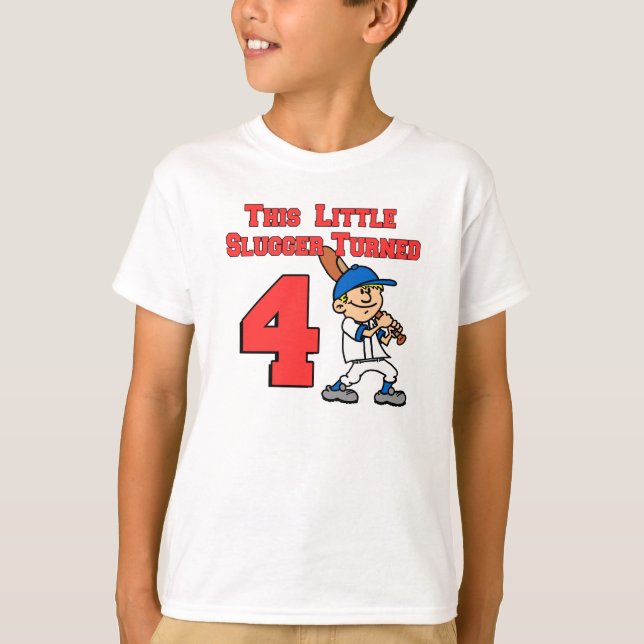 Dieses kleine Gepäck drehte 4 Baseball um T-Shirt (Vorderseite)