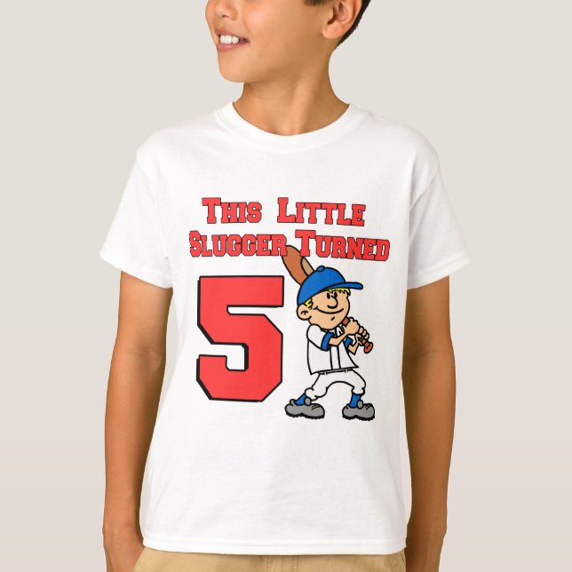 Dieses kleine Gepäck drehte 5 Baseball um T-Shirt (Vorderseite)