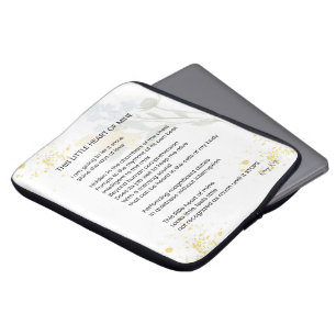 Dieses kleine Herz von mir - Dankesgedicht Laptopschutzhülle