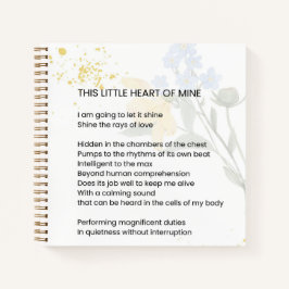 Dieses kleine Herz von mir - Dankesgedicht Notizbuch