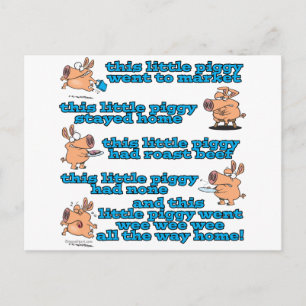 dieses kleine Kinderzimmer Rhyme Cartoon Postkarte