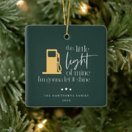 Dieses kleine Licht Funny Gas Weihnachten Keramikornament