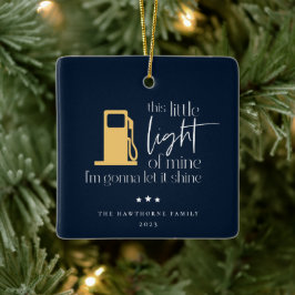 Dieses kleine Licht Funny Gas Weihnachten Keramikornament
