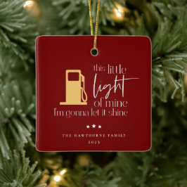 Dieses kleine Licht Funny Gas Weihnachten Keramikornament