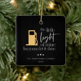 Dieses kleine Licht Funny Gas Weihnachten Keramikornament
