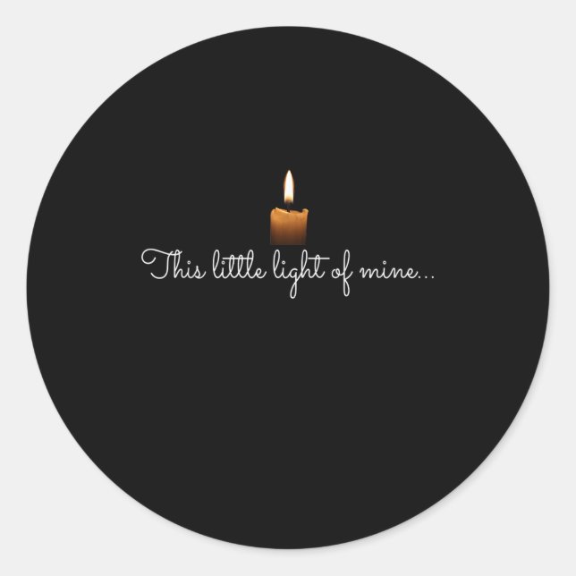 Dieses kleine Licht meines Christlichen Glaubens a Runder Aufkleber (Vorderseite)