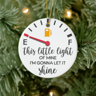 Dieses kleine Licht meines sonnigen Weihnachts Keramik Ornament