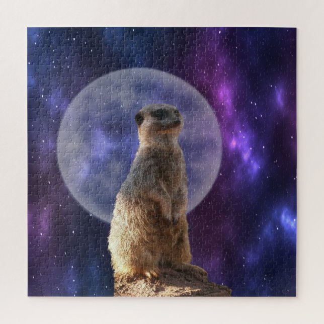 Dieses kleine Meerkat Lieben Vollmond, (Vertikal)
