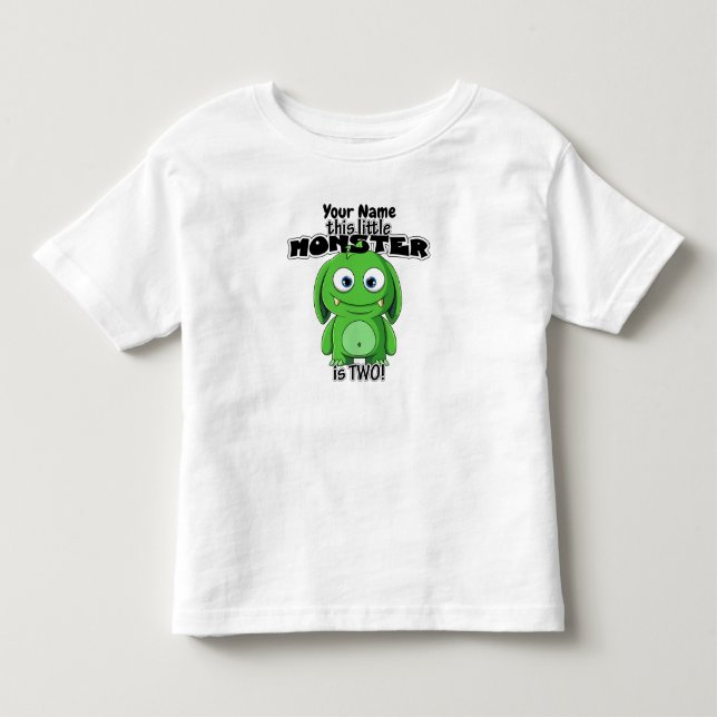 Dieses kleine Monster ist zwei! Kleinkind T-shirt (Vorderseite)