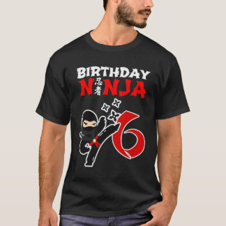 Dieses kleine Ninja ist 6 Kinder Ninja 6. Geburtst T-Shirt