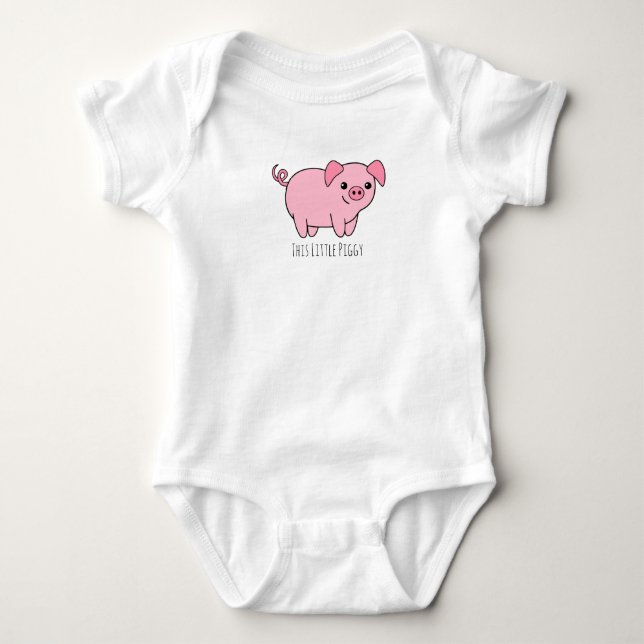Dieses kleine Piggy Baby BodySuit Baby Strampler (Vorderseite)